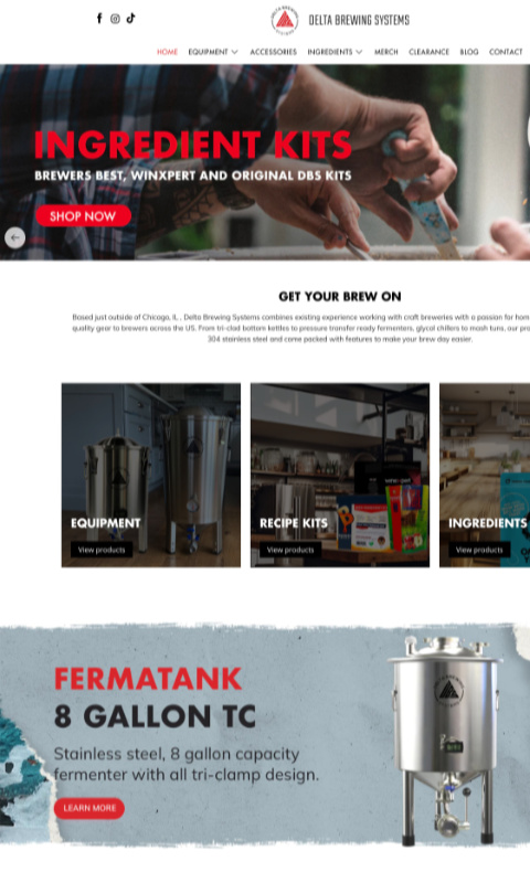 delta brewing ecommerce